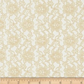 Raschelle Lace Champagne, Fabric by the Yard