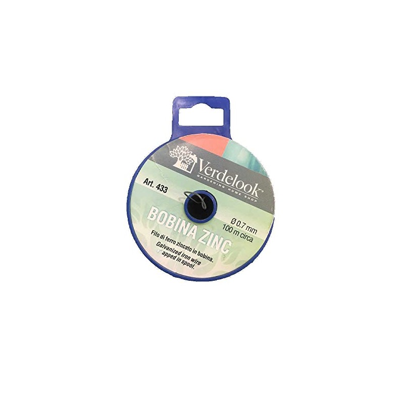 VERDELOOK Bobina di Filo zincata, Diametro 0,7 mm, Lunghezza 100