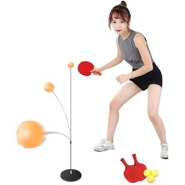 Table Tennis Practice, Ping Pong Training, Ping Pong Machine, Alone Practice Ping Pong Ping Pong Ball Practice Machine, Table Tennis Racket, Table Tennis Trainer Kit, Family Ping Pong, For Table Tennis, Table Tennis Table Not Required, Adjustable Height 