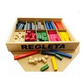 Castillo Didáctico 4 Cajas De Regletas Matemáticas Lisas De Madera, Cuisenaire