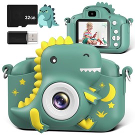 Kids Camera, GREENKINDER Kids Camera 2.0” Screen with 32GB Card, 20MP & 1080P HD Kids Digital Camera, Childrens Selfie Camera for 3-12 Years Old Boys and Girls Birthday Christmas Kids Toys Gifts