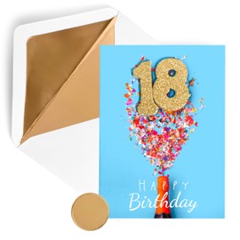 GIFTING GIGGLES 18th Birthday Card - For Women or Men - 3D Pop Up 18 year old card | Happy 18th Bday, Eighteenth | Comes with Envelope and seal