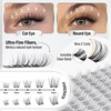 PHKERATA Velure Lash Clusters Natural Cluster Eyelash Extensions Wispy Individual