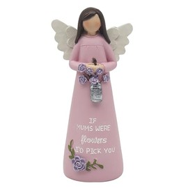 The Leonardo Collection Mother's Day Love & Affection Angel Pink For Home & Office | Home Decor Ornaments Gift For Women & Men | Beautiful For Indoor & Outdoor | Living Room Decor Ornaments