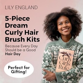 Cepillo desenredante. Lily England - Cepillo desenredante para cabello rizado, grueso, natural, liso, fino, húmedo o seco para mujeres, niños y niños 