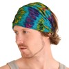 CHARM Tie Dye Headband Hippie Elastic Bandana Head Cover Wrap