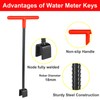 Manalete 17 Inch Water Meter Key with 4-Way Utility Key