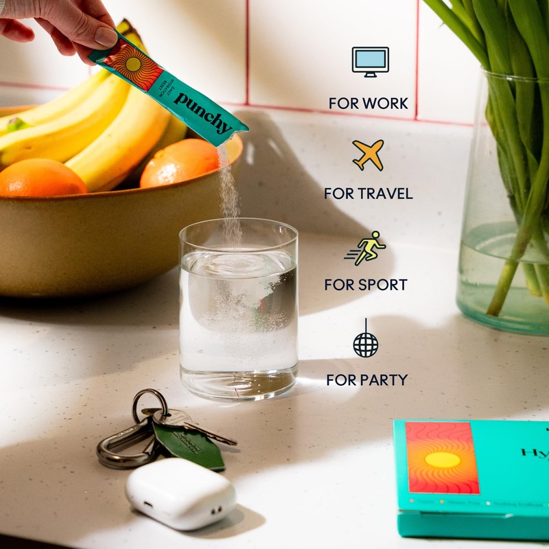 Punchy Drinks Hydration Sachets x10 Citrus - Electrolyte Powder Rehydration