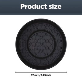 Car Cup Holder Coaster,Car Coasters Cup Mats,2.75 Inch Universal Car Cup Coasters,Non-Slip Anti Dust Mats Cup Holder Insert Coaster, Suitable for Most Car Interior 6 Pack (Black)