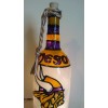Minnesota Vikings Inspired Wine Bottle Lamp Hand Painted Lighted Stained