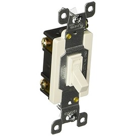 Morris 82021 Commercial Toggle Switch, Single Pole, 20 Amp Current, 120V/277V, White