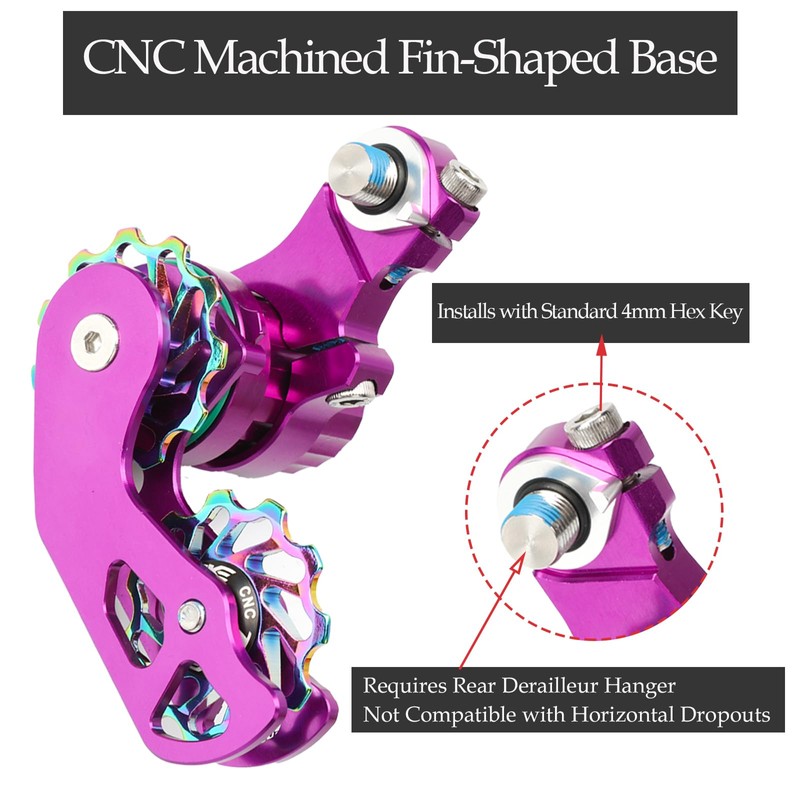 Single Speed Chain Tensioner Kit, CNC Aluminum Adjuster with 11T
