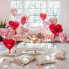 Heart Foil Balloons Pack of 24, Heart Balloons Wedding Red