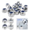 M6 Nylon Insert Lock Nuts, 20pcs 6mm Stainless Steel Hex