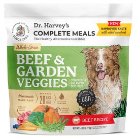 Dr. Harvey's Dr. Harvey's Beef & Garden Veggies Dog Food, Human Grade Whole-Grain Dehydrated Dog Food with Freeze-Dried Beef (5 Pounds)