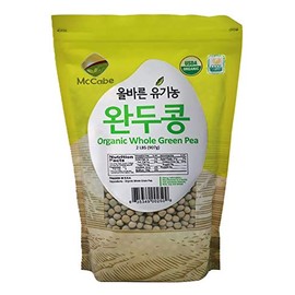 McCabe Organic Whole Green Pea - Green Peas | Rich with Fiber & Minerals | USDA and CCOF Certified | Packed in USA | 2Lbs