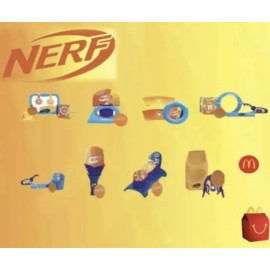 McDonald's 2023  MCDONALD'S FOR NERF HAPPY MEAL TOYS. COMPLETE SET OF 8 TOYS.
