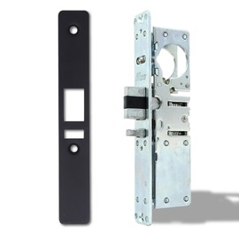 SUMMIT DOORWARE Mortise Deadlatch Lock | Adams Rite Style Door Lock Replacement Parts | Exterior Door Lock Set in Duronotic Finish - (31/32" Backset, LH)