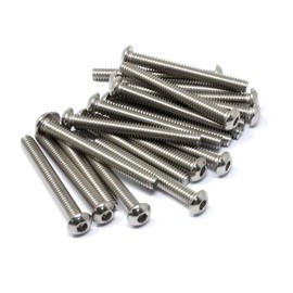 iexcell 20 Pcs 1/4-20 x 2-1/4" Stainless Steel 304 Hex Socket Button Head Cap Screws Bolts Kit