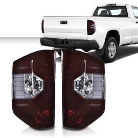 G-PLUS Tail Lights Assembly Fit For Toyota Tundra 2014 2015 2016 2017 2018 2019 2020 2021 Rear Lamps Driver and Passenger Side Smoked Lens Chrome Housing 815500C100