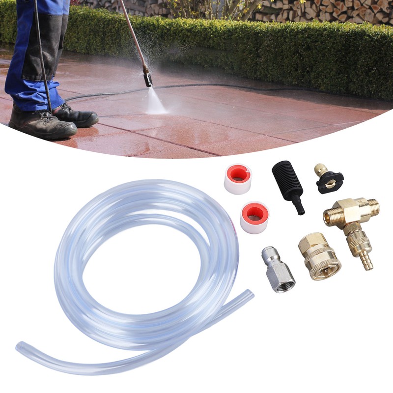 High Pressure Washer Chemical Injector Kit 3/8 Inch Connector Adjustable