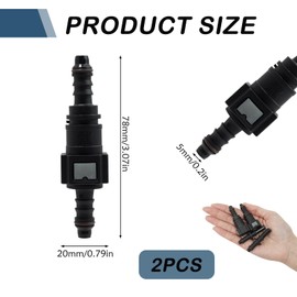 4pcs 7.89mm SAE to 5/16 8mm Straight Car Fuel Line Hose Quick Connector, Fuel Line Connector Hose Coupling, 90 Degree Quick Connector, Quick Release Connector