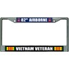 82nd Airborne Vietnam Veteran Chrome License Plate Frame