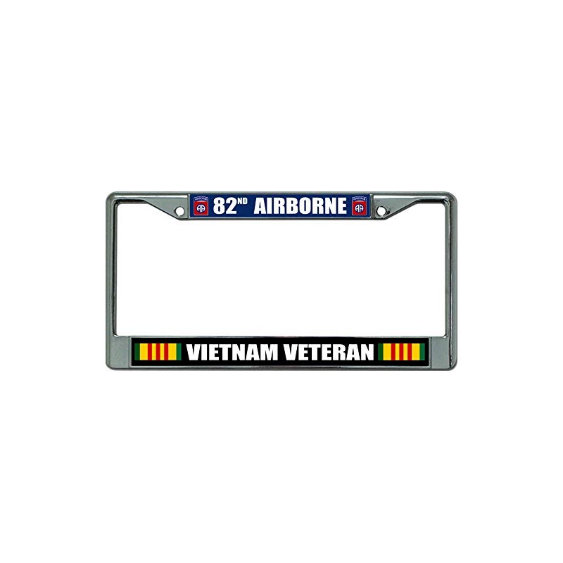 82nd Airborne Vietnam Veteran Chrome License Plate Frame