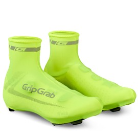 GripGrab Unisex Gripgrab Raceaero Road Bike Summer Aero Overshoes - Lightweight Lycra Cycling Shoe-covers for Time T Shoe Covers, Yellow Hi-Vis, One Size UK