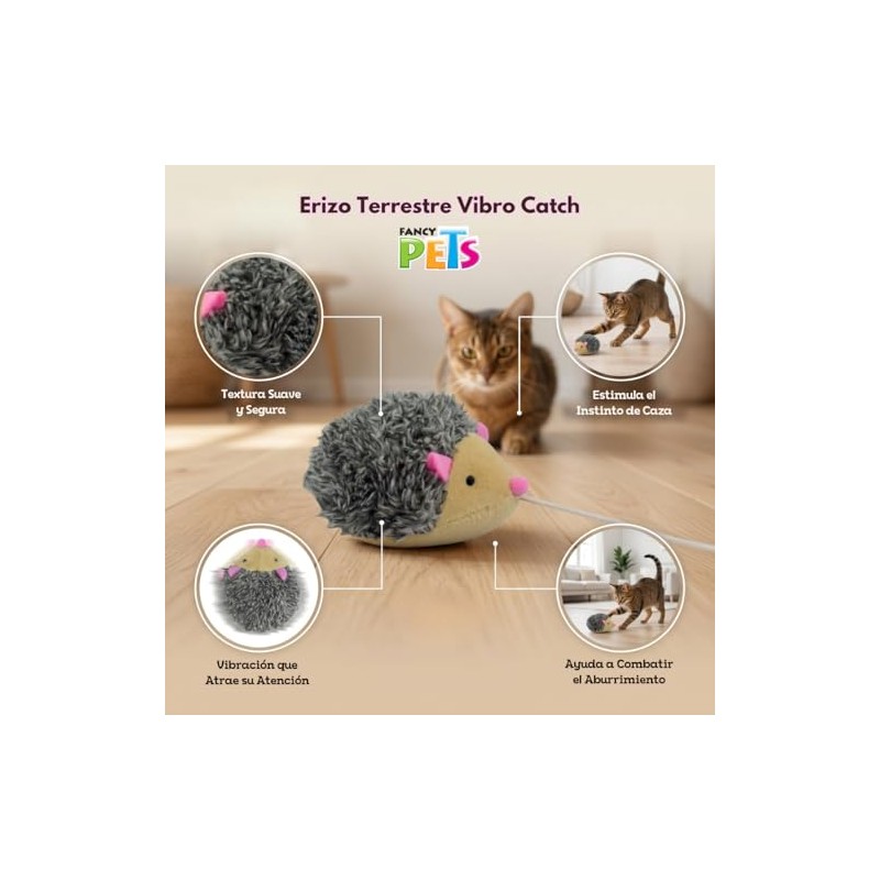 Fancy Pets Juguete Catch con Forma de Erizo Que Vibra