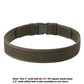 Dotacty Security EMS EMT Firefighters Work Belt 2" Wide Camping Hiking Utility Tool Belt Airsoft Paintball Gear Holster Belt (Green(2 Inch Width), Large)