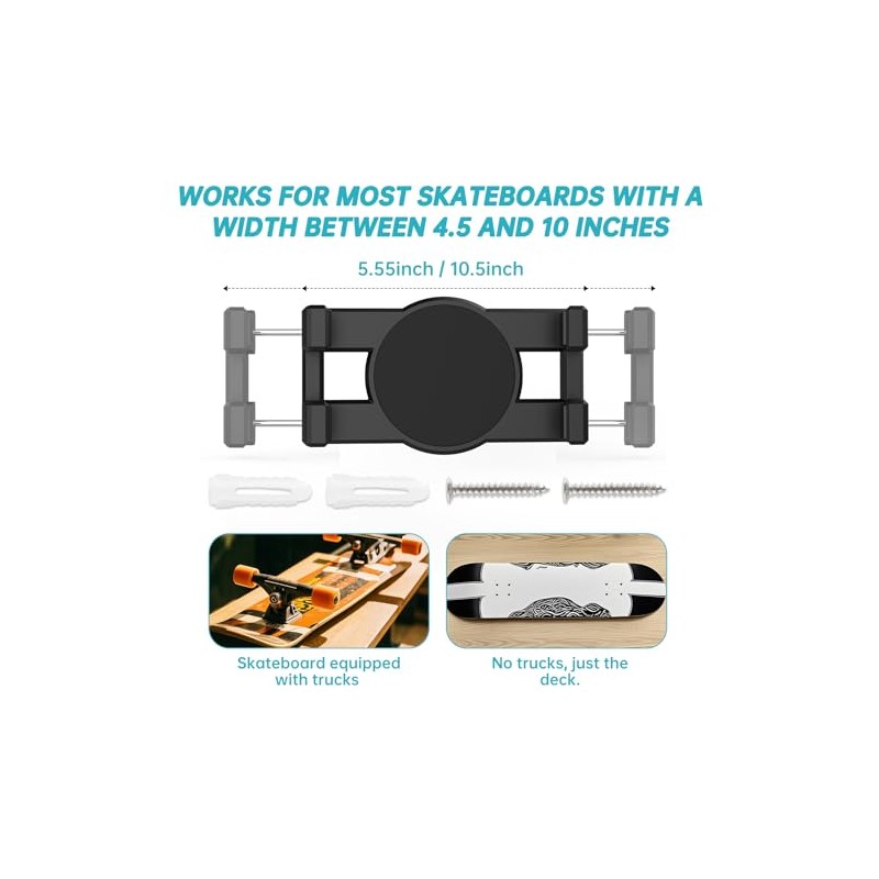 4-Pack Snowboard Wall Mount Clips for Stylish Display