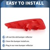 INFINAUTO Bumper Reflector Rear Bumper Reflector Side Marker No.JX7B13B415CA/JX7B13B414CA for