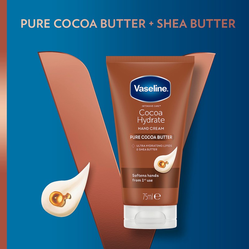 Vaseline Intensive Care Cocoa Hydrate moisturiser with ultra-hydrating lipids and
