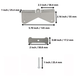 KUMGROT 4 pcs Gutter Extension Hinge Gutter Downspout Hinge Downspout Extension Flip-Up Zip Hinge with Screws Rain Gutters Accessories Downspout Extension Hinge Installation on Downspout