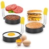 2.9 inch Egg Rings Set of 2 with Silicone Handle,