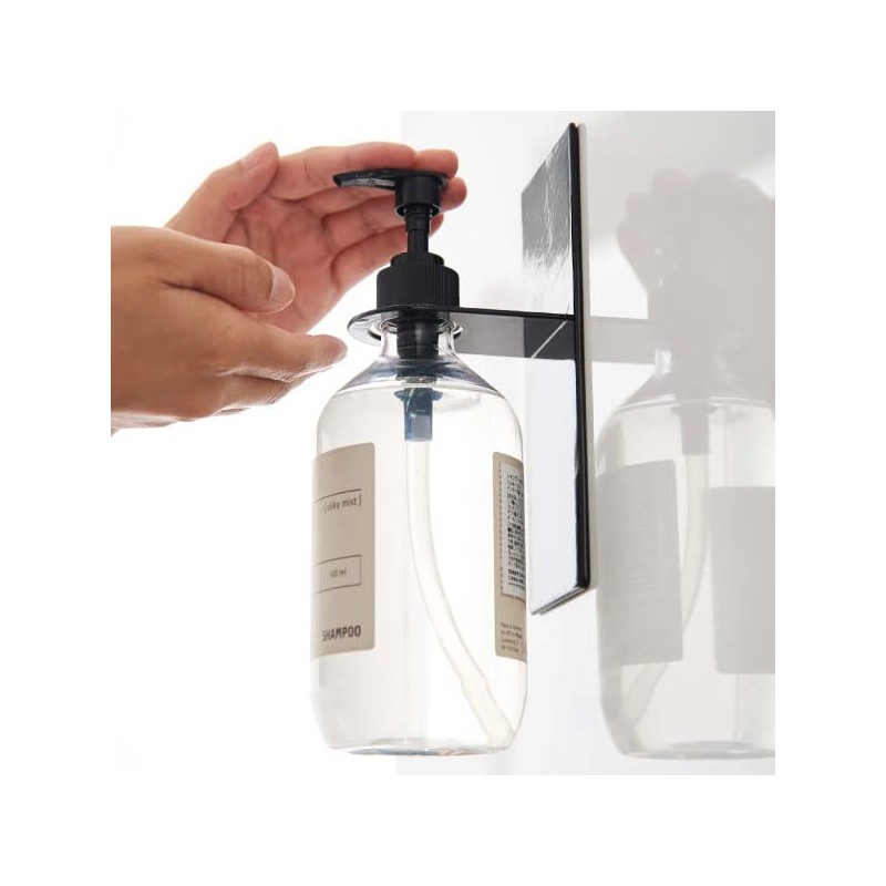 Yamazaki Industries Tower Magnet Bathroom Dispenser Holder (Black, Set of