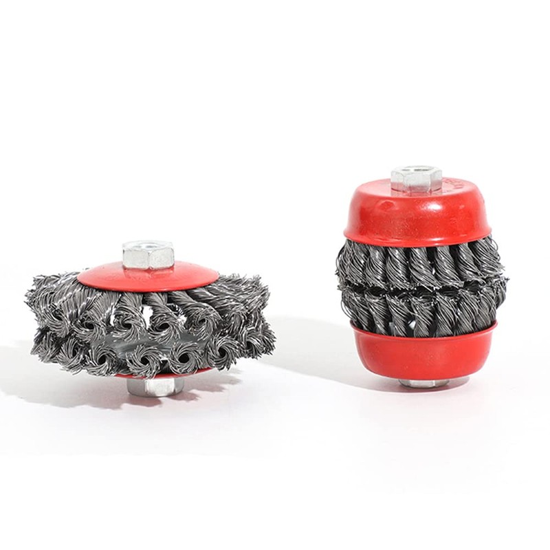 CENPEK 4 Pcs Twist Knot Semi Flat Wire Wheel Cup