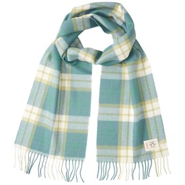 Avoca Merino Scarf, Green Check