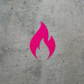 Transparent Decal Stickers Of Fire Flame Icon (Pink) Premium Waterproof Vinyl Decal Stickers For Laptop Phone Accessory Helmet Car Window Mug Tuber Cup Door Wall Decoration USCSKUS873664PI090622