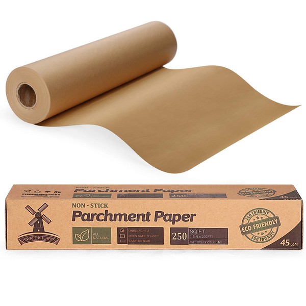 Unbleached Parchment Paper for Baking, 15 in x 200 ft,