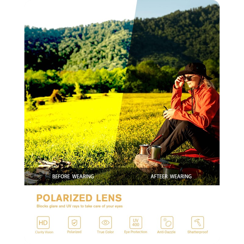 Meeloog Polarized Fit Over Glasses Sunglasses for Women UV Protection,