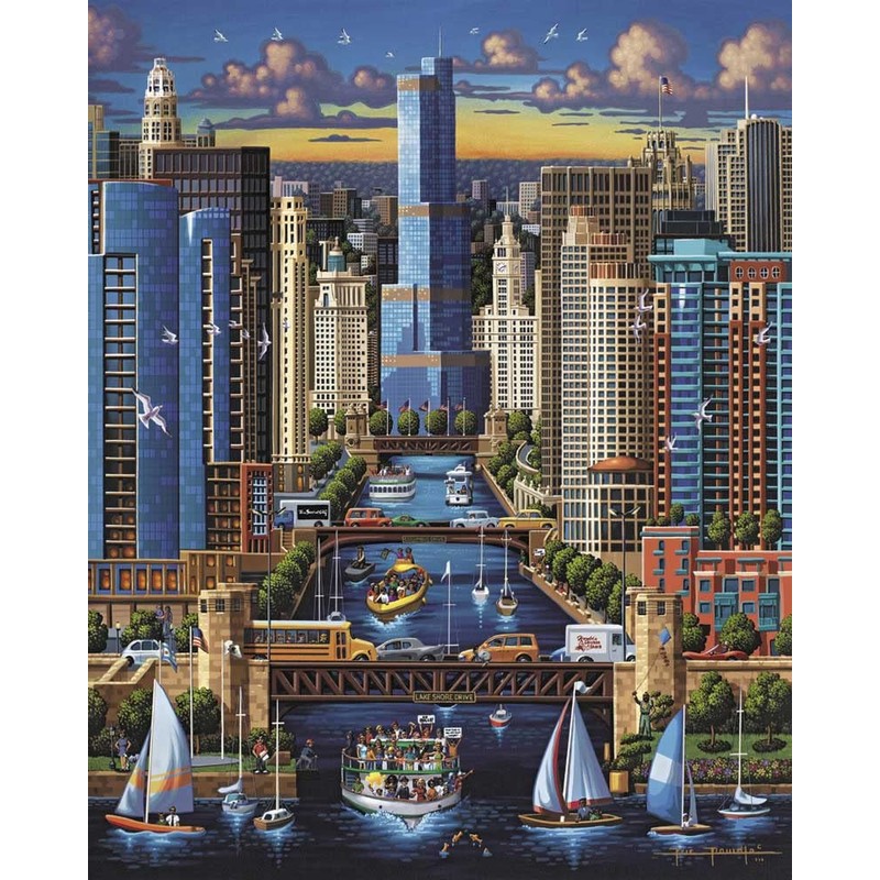 Dowdle Jigsaw Puzzle - Chicago River - 500 Piece