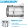 PATIKIL 3" Duct Connector Flange, Galvanized Air Ducting Mounting Plate