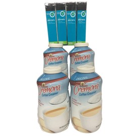 Borden Cremora Non Dairy Coffee Creamer Powder 35.3 oz with Plastic Coffee Stirrers (Pack of 4)