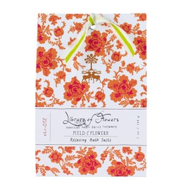 Library of Flowers Field and Flowers Salts, 7 oz., Apricot, Honeyed Blossom, and Wildflowers, Bathtub Accessories, Bath Salts for Women, Bath Products, Scented Luxury Bath Salts