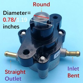 Tuzliufi la Bomba de Combustible Compatible con Yamaha Fueraborda F75 F80 F90 F110 F115 LF115 HP Motor 6D8-24410-00-00 6D8-24410-10-00 68V-24410-00-00 880890T1 880980A02 Entrada Curvada Round Top 2000 y Posterior 4 Tiempos Nuevo Z249