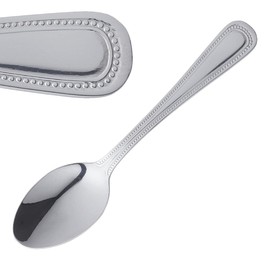 Olympia Bead Teaspoon - Stainless Steel - 140(L) mm - Pack Quantity 12