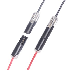 Brightfour Quick Disconnect Wire Connectors, Secure Low Voltage Wire Connector for 16-18 AWG, 12v Solderless Wire Connectors 1 Wire, 12 Pairs