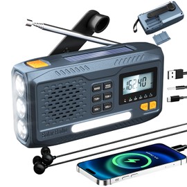 Emergency Weather Radio with NOAA Alert, Hand Crank Solar Radio